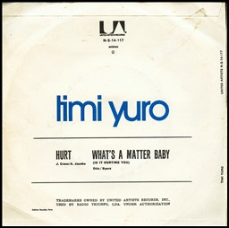 Timi Yuro - Hurt / What's A Matter Baby | United Artists Records (NS14117) - 3