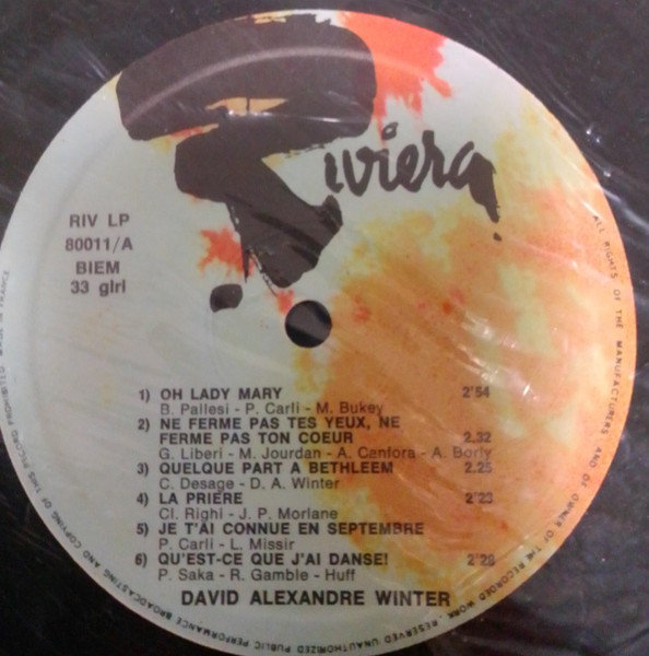 David Alexandre Winter - Oh Lady Mary | Riviera (RIV LP 80011) - 2 David Alexandre Winter - Oh Lady Mary | Riviera (RIV LP 80011) - 2