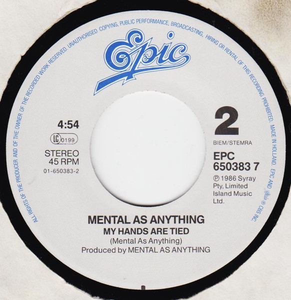 Mental As Anything - Let's Go To Paradise | Epic (EPC 650383 7) - 4