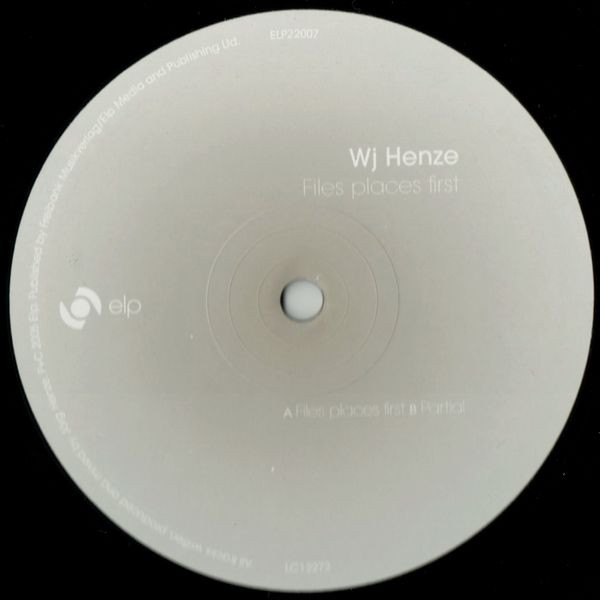 Jörg Henze - Files Places First | ELP Medien & Verlags GmbH (ELP22007) - main Jörg Henze - Files Places First | ELP Medien & Verlags GmbH (ELP22007) - main