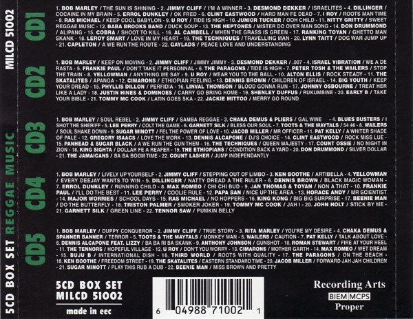 Various - Reggae Music 100 & Plus | Recording Arts SA (MILCD 51002) - 3