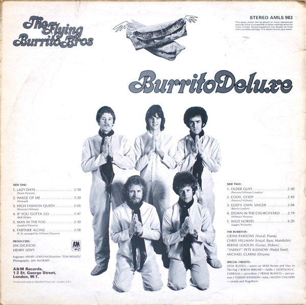 The Flying Burrito Bros - Burrito Deluxe | A&M Records (AMLS 983) - 2