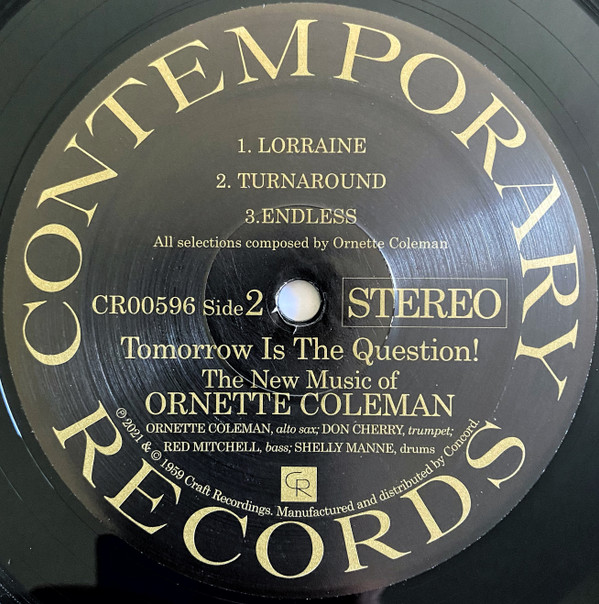 Ornette Coleman - Tomorrow Is The Question! LP | Craft Recordings (CR00596) - 4 Ornette Coleman - Tomorrow Is The Question! LP | Craft Recordings (CR00596) - 4