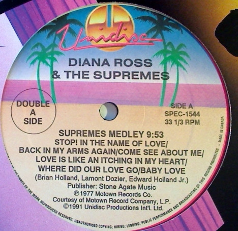 The Supremes / The Supremes - Supremes Medley / I'm Gonna Let My Heart Do The Walking | Unidisc (SPEC-1544) - 2