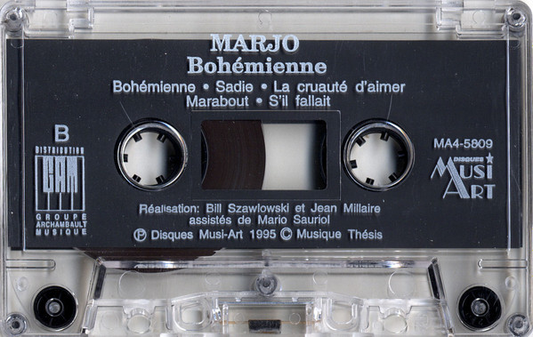 Marjo - Bohémienne [Cassette] | Disques Musi-Art (MA4 5809) - 4