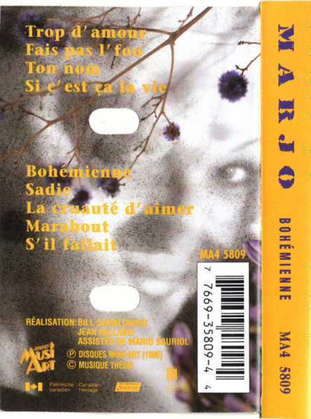 Marjo - Bohémienne [Cassette] | Disques Musi-Art (MA4 5809) - 2