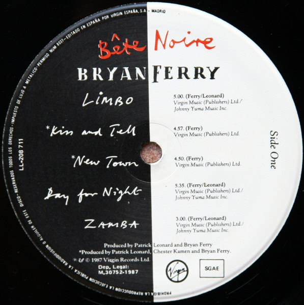 Bryan Ferry - Bête Noire | Virgin (LL 208711) - 3