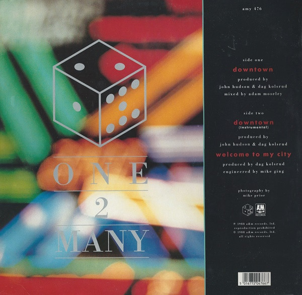 One 2 Many - Downtown | A&M Records (AMY 476) - 2