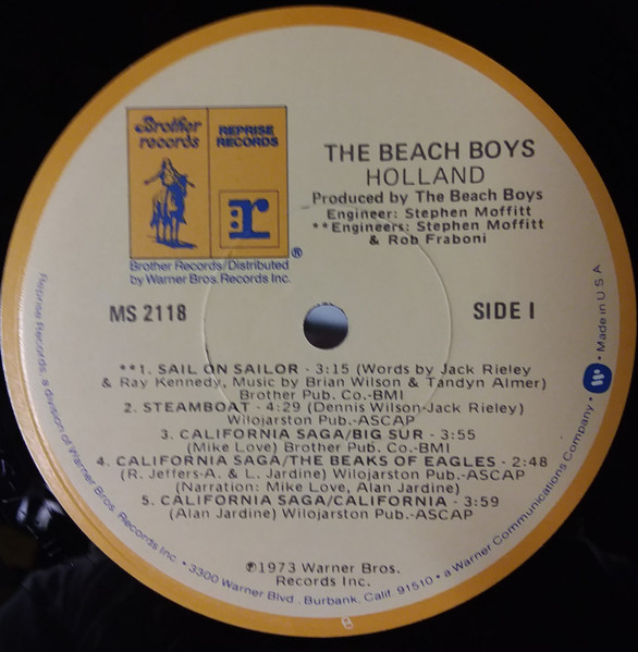 The Beach Boys - Holland | Reprise Records (MS 2118) - 3 The Beach Boys - Holland | Reprise Records (MS 2118) - 3