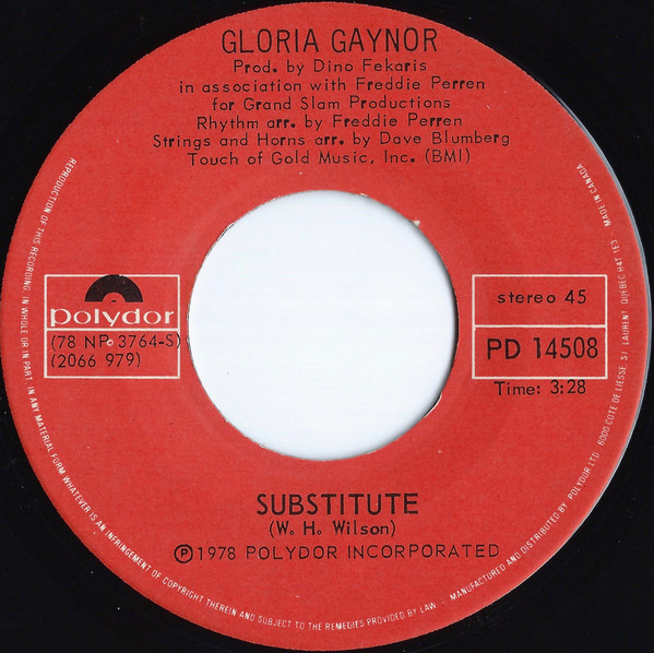 Gloria Gaynor - I Will Survive / Substitute (7") [Vinyl] | Polydor (2066 979) - 2