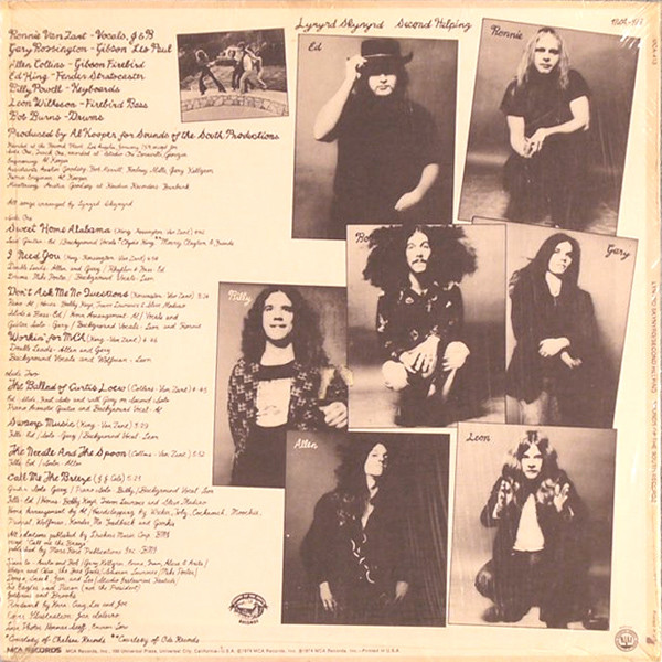 Lynyrd Skynyrd - Second Helping | Sounds Of The South (MCA-413) - 2