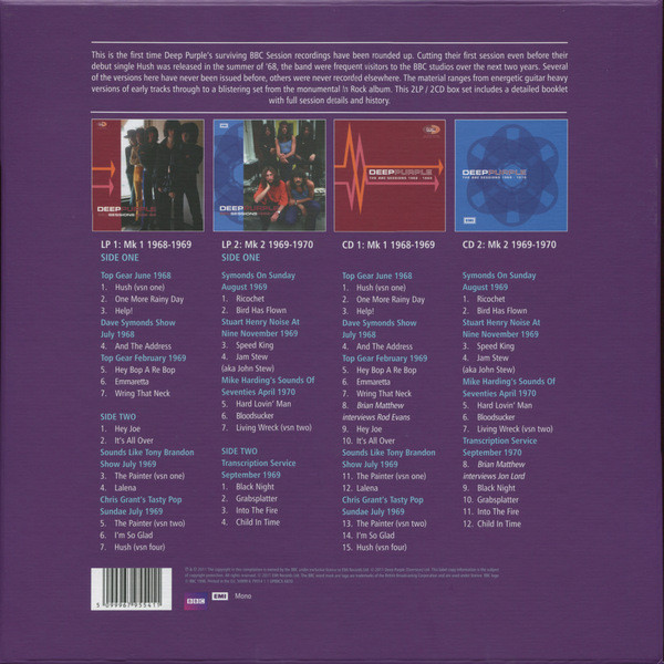 Deep Purple - BBC Sessions 68/70 LP / CD BOX SET | BBC (DPBBCX 6870) - 2 Deep Purple - BBC Sessions 68/70 LP / CD BOX SET | BBC (DPBBCX 6870) - 2
