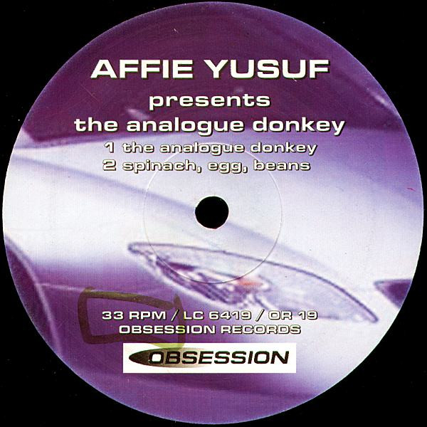 Affie Yusuf - The Analogue Donkey | Obsession Records (OR 019) - main Affie Yusuf - The Analogue Donkey | Obsession Records (OR 019) - main