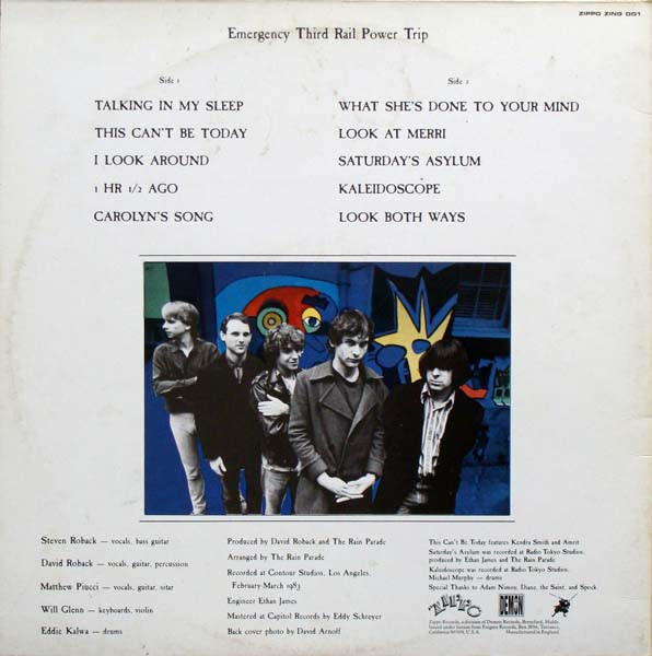Rain Parade - Emergency Third Rail Power Trip | Zippo Records (ZING 001) - 3 Rain Parade - Emergency Third Rail Power Trip | Zippo Records (ZING 001) - 3