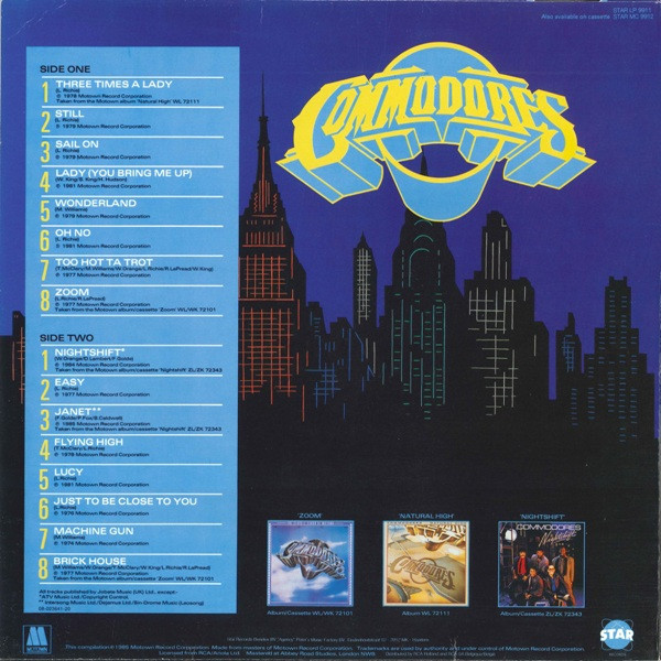 Commodores - The Very Best Of Commodores | Star Records (STAR LP 9911) - 2