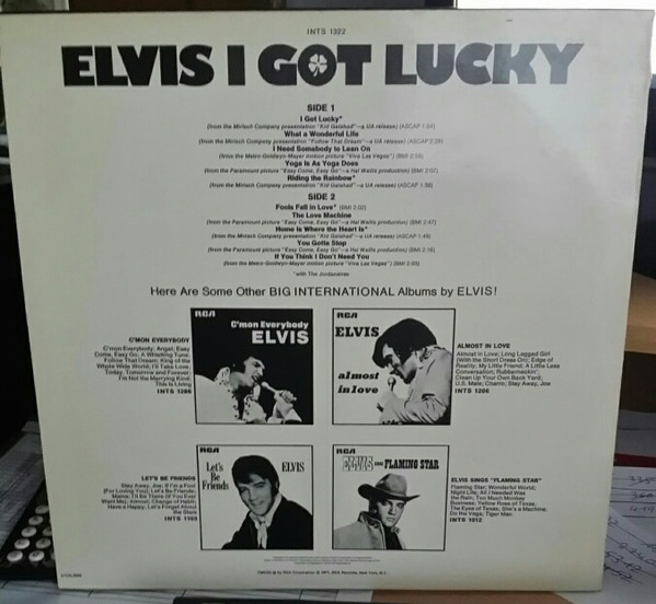 Elvis Presley - I Got Lucky | RCA International (Camden) (INTS 1322) - 2