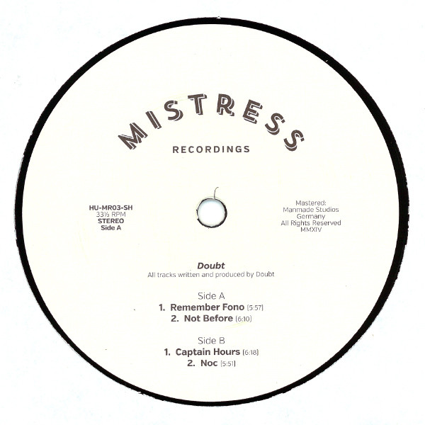 Doubt - Remember Fono | Mistress Recordings (HU-MR03-SH) - main