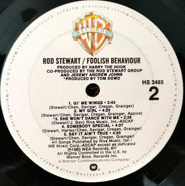 Rod Stewart - Foolish Behaviour | Warner Bros. Records (HS 3485) - 4 Rod Stewart - Foolish Behaviour | Warner Bros. Records (HS 3485) - 4