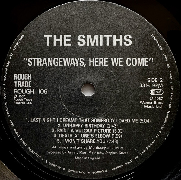 The Smiths - Strangeways, Here We Come | Rough Trade (ROUGH 106) - 4