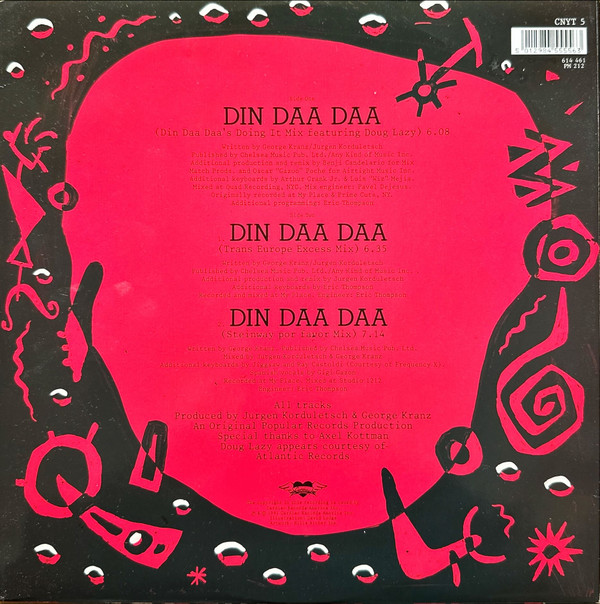 George Kranz Featuring Doug Lazy - Din Daa Daa | Cardiac Records (614 461)