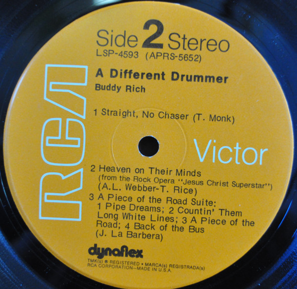 Buddy Rich - A Different Drummer | RCA Victor (LSP-4593) - 4 Buddy Rich - A Different Drummer | RCA Victor (LSP-4593) - 4