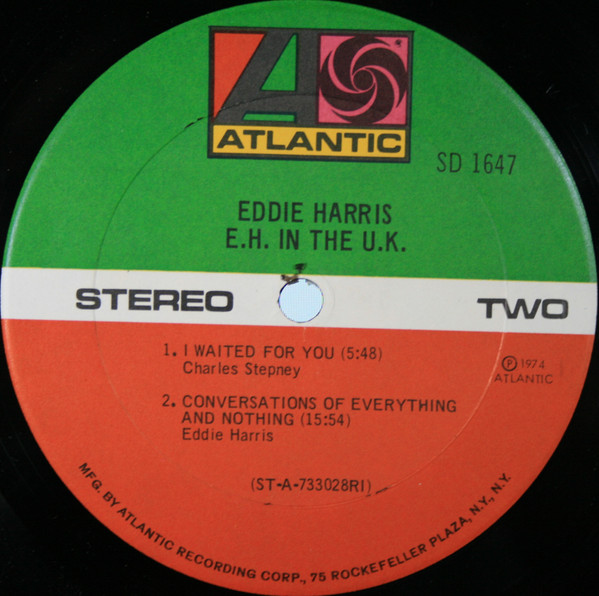 Eddie Harris - E.H. In The U.K. | Atlantic (SD 1647) - 4 Eddie Harris - E.H. In The U.K. | Atlantic (SD 1647) - 4