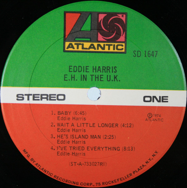 Eddie Harris - E.H. In The U.K. | Atlantic (SD 1647) - 3 Eddie Harris - E.H. In The U.K. | Atlantic (SD 1647) - 3