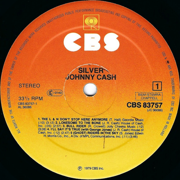 Johnny Cash - Silver | CBS (83757) - 3
