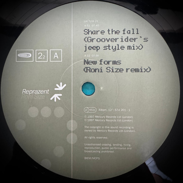 Roni Size / Reprazent - Share The Fall | Talkin' Loud (TLXX 21) - 3
