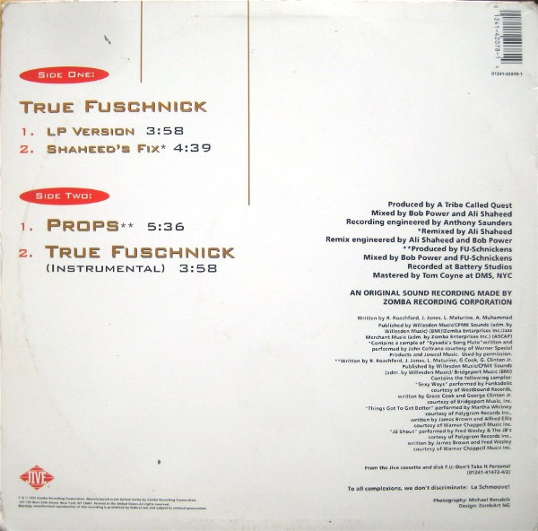 Fu-Schnickens - True Fuschnick | Jive (01241-42078-1) - 2