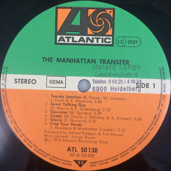 The Manhattan Transfer - The Manhattan Transfer | Atlantic (ATL 50 138) - 4