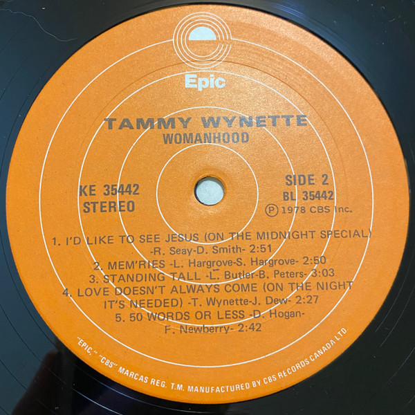 Tammy Wynette - Womanhood | Epic (KE 35442) - 4 Tammy Wynette - Womanhood | Epic (KE 35442) - 4