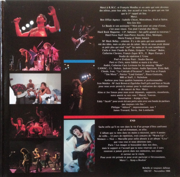 Trust - Live - Paris By Night | Celluloid (63001-1) - 3