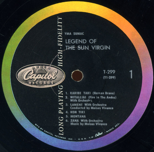 Yma Sumac - Legend Of The Sun Virgin | Capitol Records (T-299) - 3 Yma Sumac - Legend Of The Sun Virgin | Capitol Records (T-299) - 3