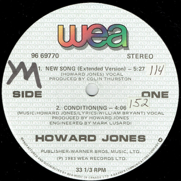 Howard Jones - New Song (12") [Vinyl] | WEA (96 69770) - 3