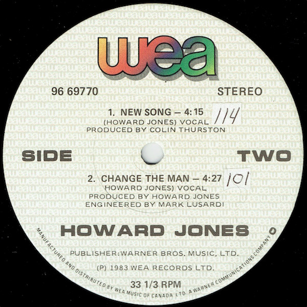 Howard Jones - New Song (12") [Vinyl] | WEA (96 69770) - 4