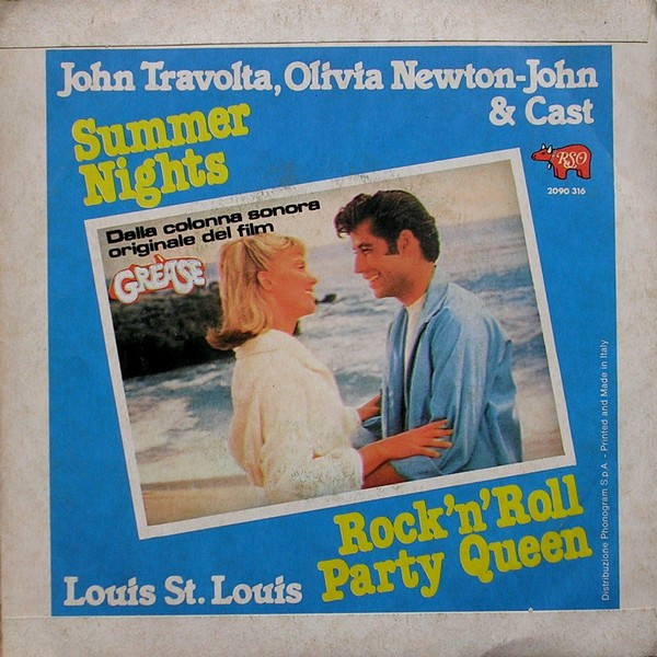 John Travolta , Olivia Newton-John & "Grease" Cast / Louis St. Louis - Summer Nights / Rock 'n' Roll Party Queen | RSO (2090 316) - 2 John Travolta , Olivia Newton-John & "Grease" Cast / Louis St. Louis - Summer Nights / Rock 'n' Roll Party Queen | RSO (2090 316) - 2