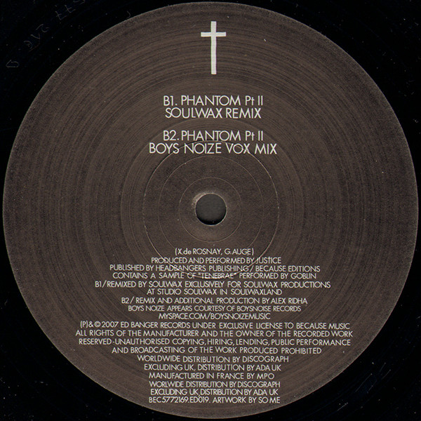 Justice - Phantom II | Ed Banger Records (ED019) - 3