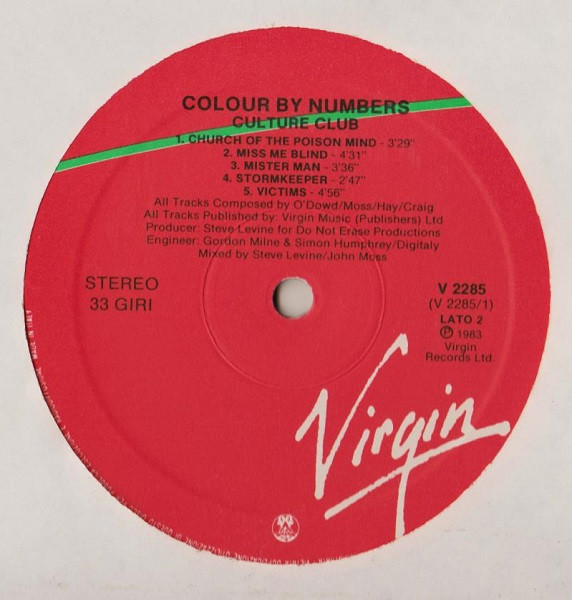 Culture Club - Colour By Numbers | Virgin (V 2285) - 4 Culture Club - Colour By Numbers | Virgin (V 2285) - 4