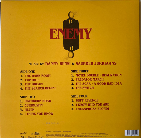 Danny Bensi , Saunder Jurriaans - Enemy (Original Motion Picture Soundtrack) | Music On Vinyl (MOVATM315) - 3 Danny Bensi , Saunder Jurriaans - Enemy (Original Motion Picture Soundtrack) | Music On Vinyl (MOVATM315) - 3