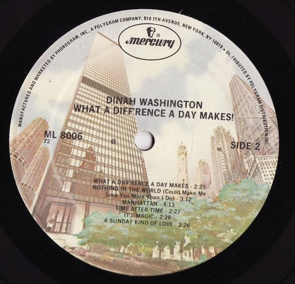 Dinah Washington - What A Diff'rence A Day Makes! | Mercury (ML-8006) - 4