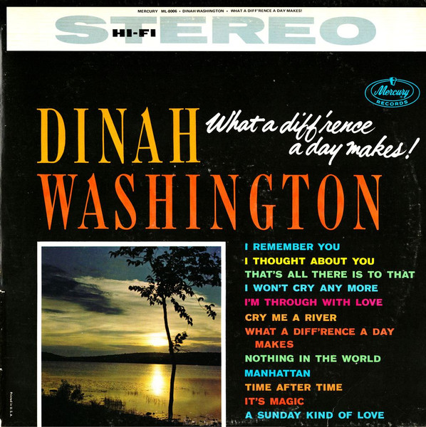Dinah Washington - What A Diff'rence A Day Makes! | Mercury (ML-8006) - main