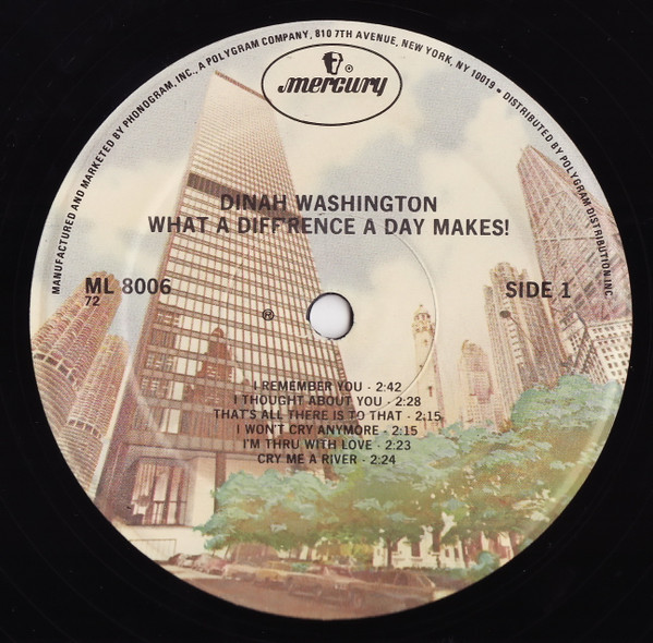 Dinah Washington - What A Diff'rence A Day Makes! | Mercury (ML-8006) - 3