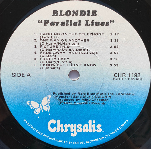 Blondie - Parallel Lines | Chrysalis (CHR 1192) - 3 Blondie - Parallel Lines | Chrysalis (CHR 1192) - 3