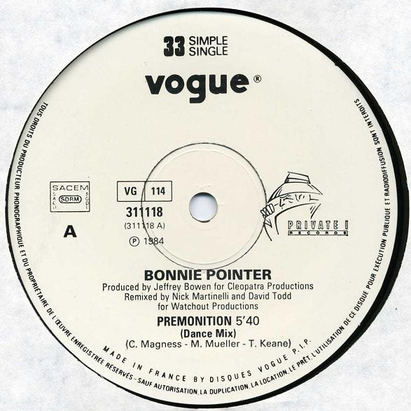 Bonnie Pointer - Premonition | Private I Records (311118) - 2