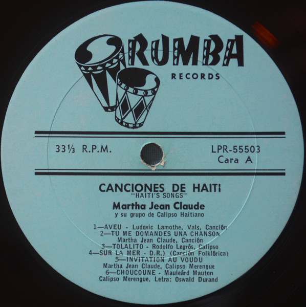 Martha Jean Claude - Songs Of Haiti | Rumba Records (RLP 55503) - main