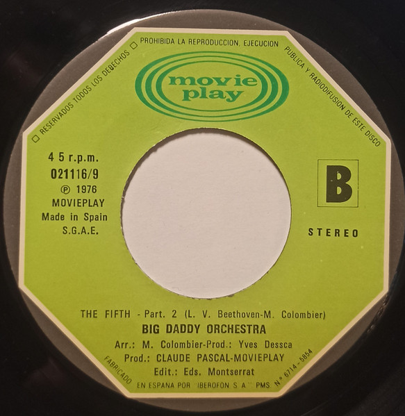Big Daddy Orchestra - La 5ª = The Fifth | Movieplay (SN-90116) - 4