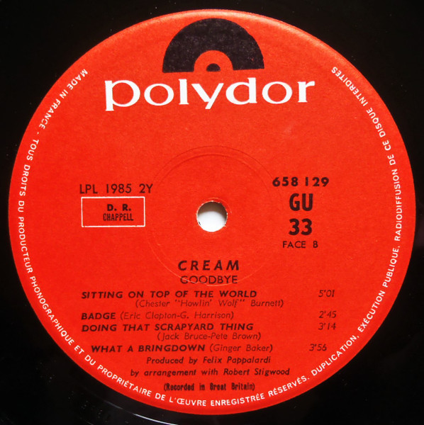 Cream - Goodbye | Polydor (658 129) - 4