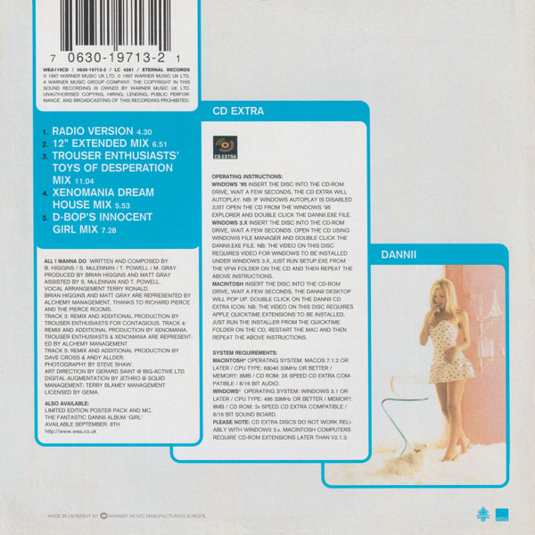 Dannii Minogue - All I Wanna Do | Eternal (WEA119CD) - 2 Dannii Minogue - All I Wanna Do | Eternal (WEA119CD) - 2