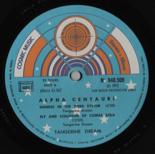 Tangerine Dream - Alpha Centauri | Ohr (940 509) - main Tangerine Dream - Alpha Centauri | Ohr (940 509) - main